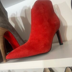 Nine West Red real Suede Women's Ankle Boots